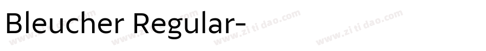 Bleucher Regular字体转换
